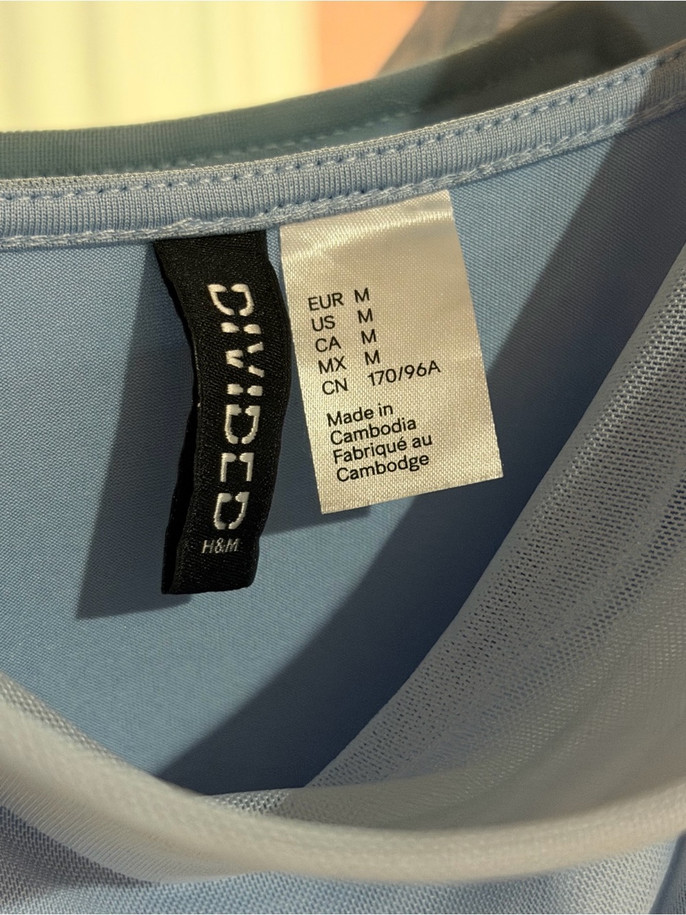 H&M Light Blue Cowl Neck Slip Dress - Picture 2 of 2